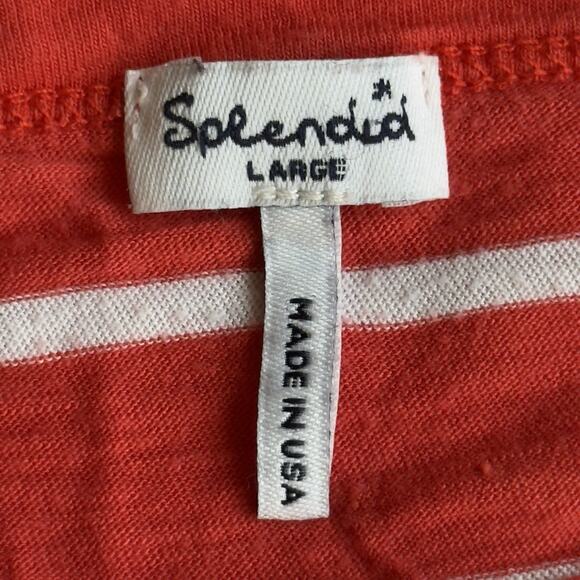 Lot Of 3 Oversized Long Sleeve Tops Size Large Red Pink Splendid Billabong Stem - Picture 3 of 6